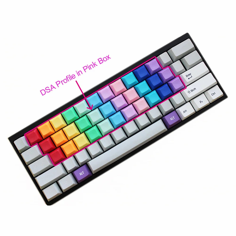NPKC DSA Blank Keycaps PBT Material for Gateron Kailh Cherry MX Switches Fit Mechanical Keyboards