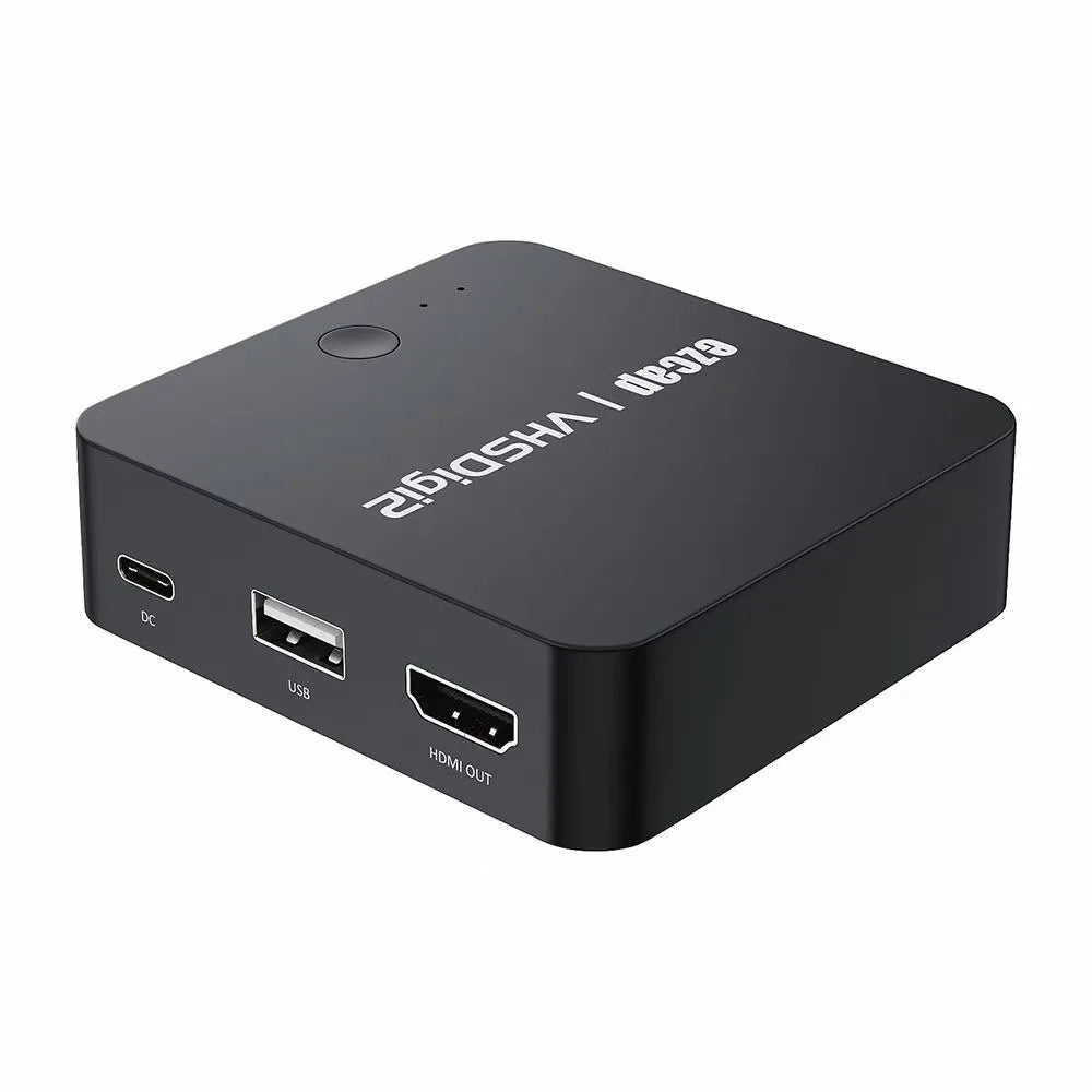 Analog Video Recorder AV Capture VHS To Digital Converter Video Tapes Transfers to Digital Format to USB for Hi8,DVD,VCR,DVR