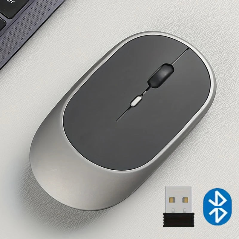Wireless Mouse Rechargeable Mouse Gamer Dual Modes Bluetooth-compatible 2.4G USB Mute Mice For Laptop Pad Tablet Macbook Mause