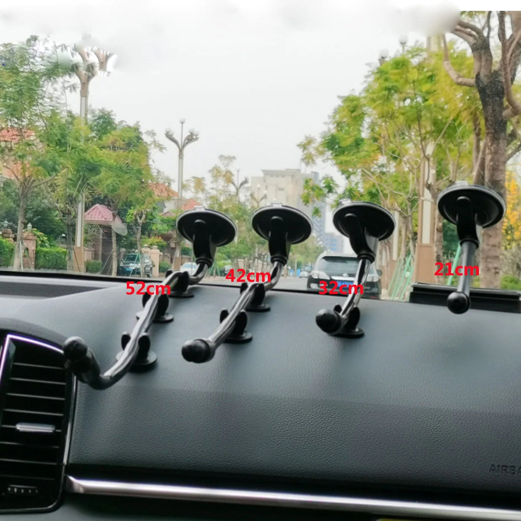 17MM Ball Head Hose Sucker Base For Xiaomi Wireless Car Charger 20W Car Mobile Phone Tablet Holder Accessories 4 Lengths