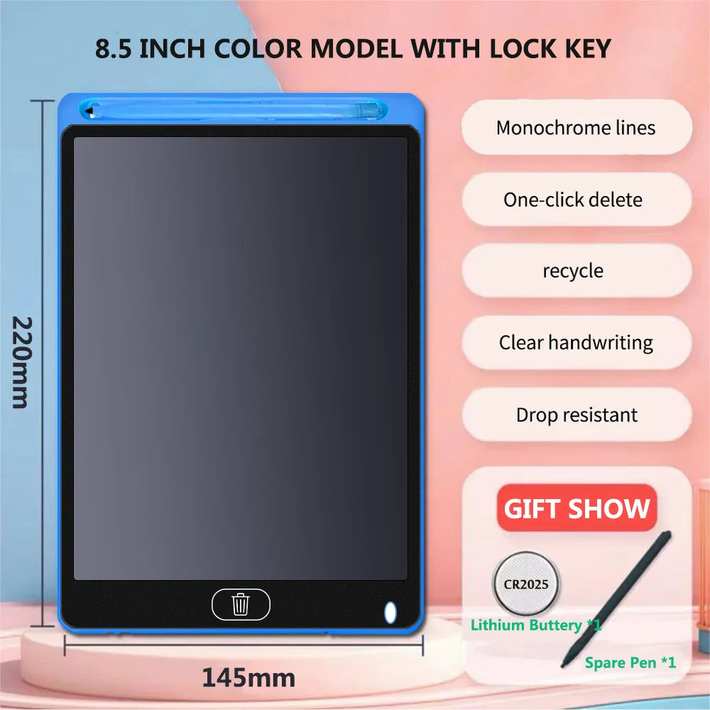 8.5/12Inch Electronic Drawing Board LCD Screen Writing Digital Graphic Drawing Tablets Electronic Handwriting Pad Toys for Kids