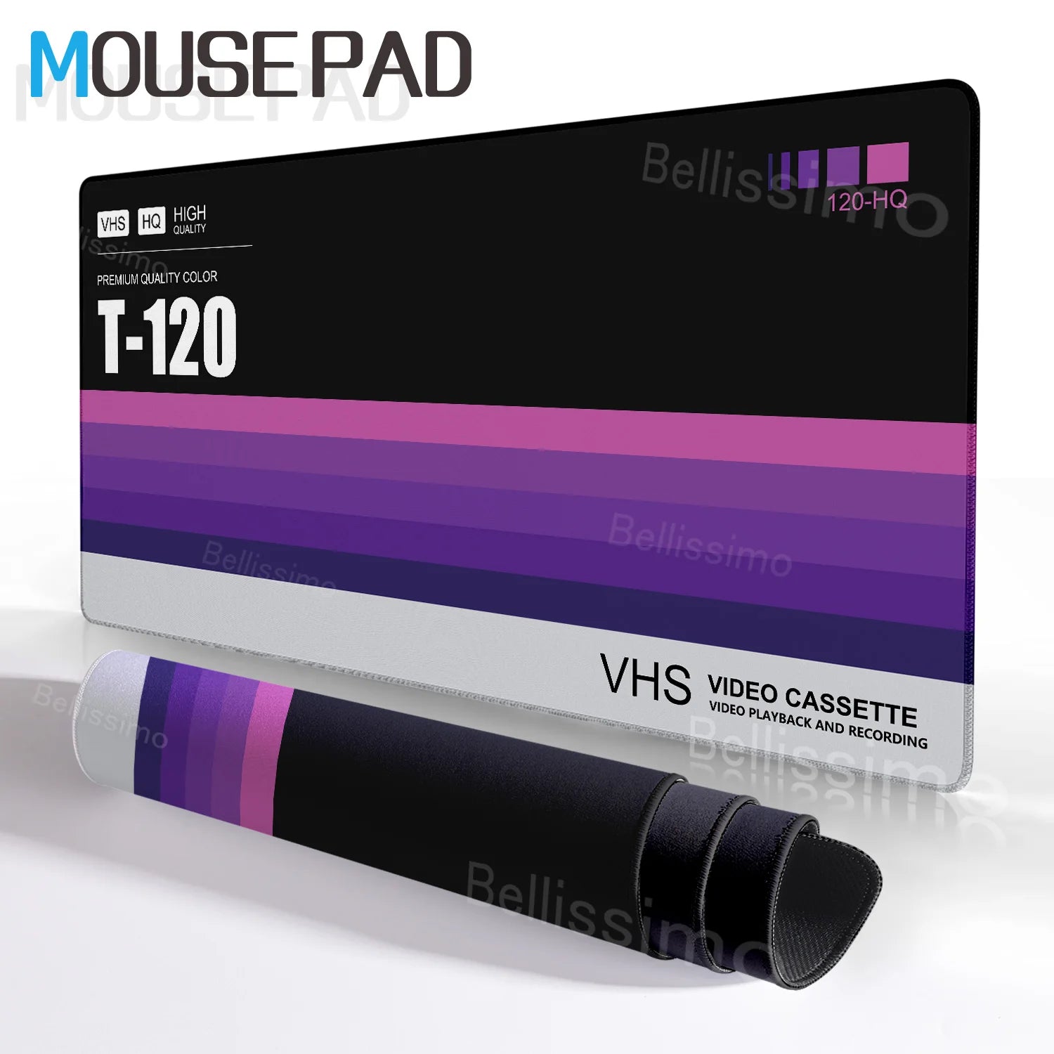 Art Retro VHS Large Mouse Pad Business Style XXL Expansion Pad XXL HD Rubber DeskMat Audio Cassette Table Pc Gamer Accessories