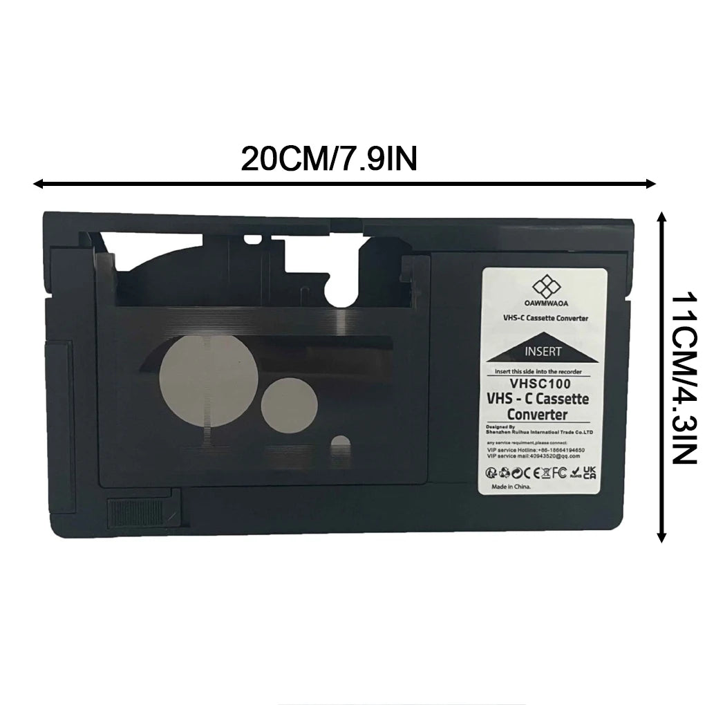 Video Conversion Box VHS-C Cassette Converter for JVC for RCA for Panasonic VHS to VHSC SVHS-C Cassette Adapter Not for MiniDV