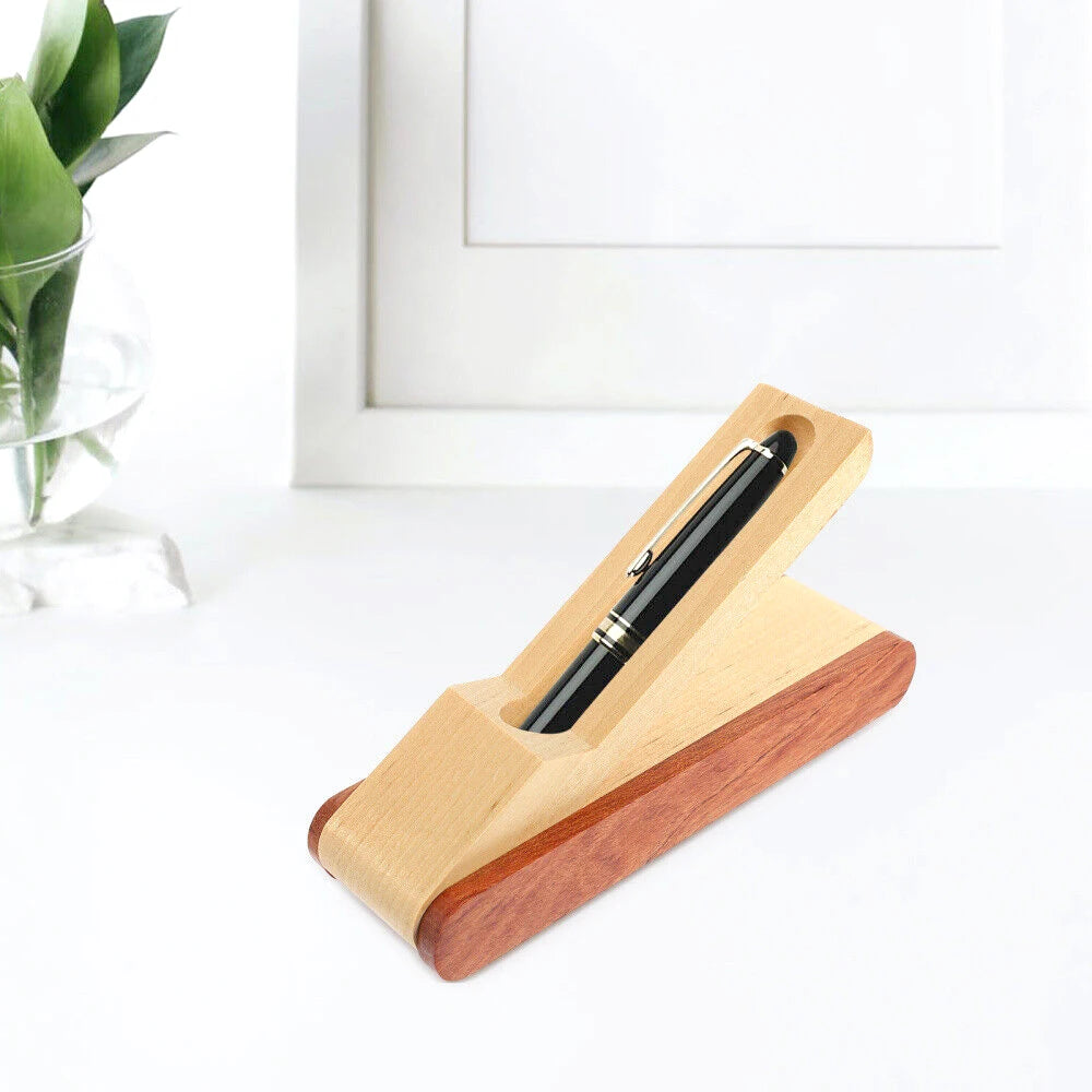 Wooden Pen Holder Pen Display Stand Pencil Holder Rack Gel Pen Ballpoint Pen Storage Acc Desk Organizer School Office Supplies
