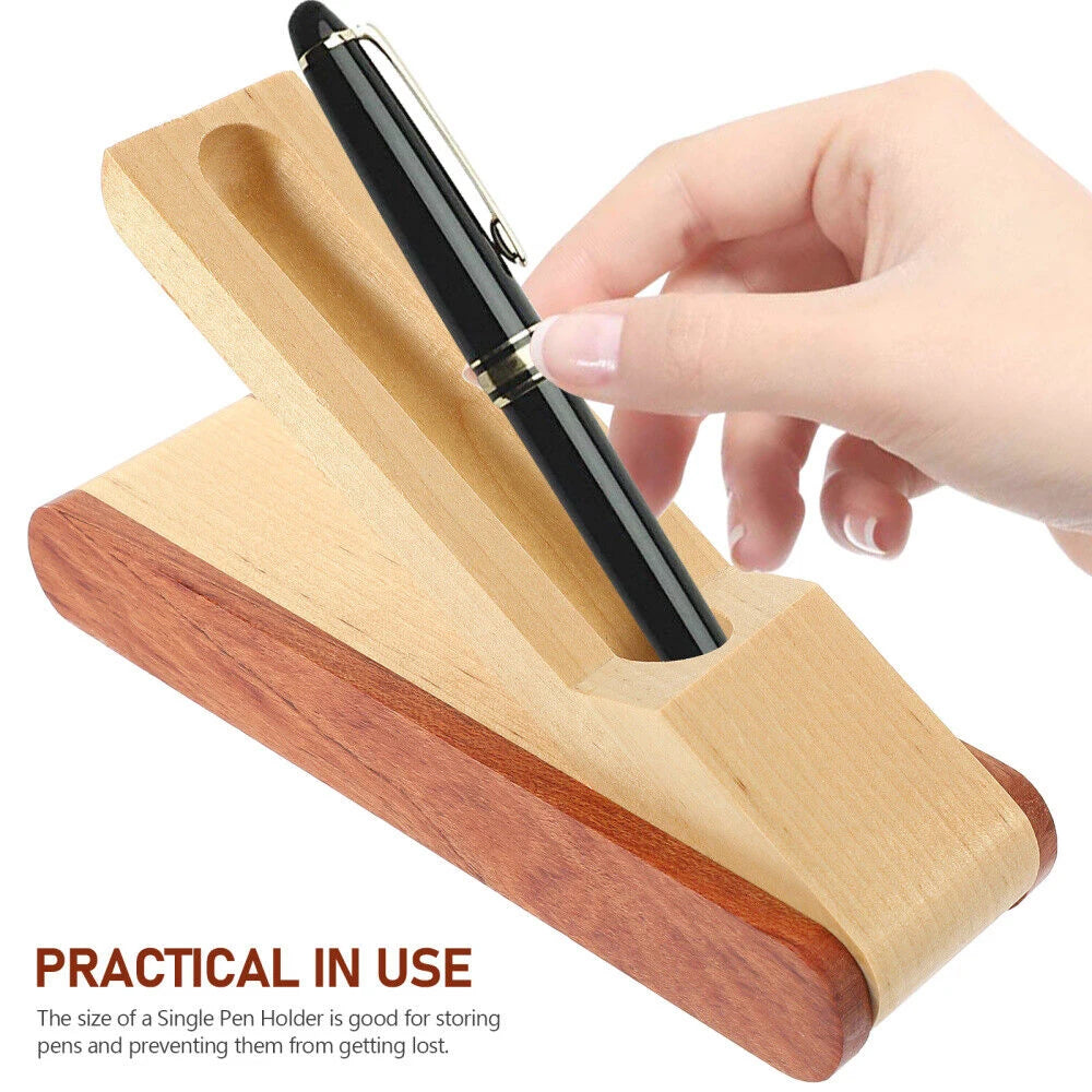 Wooden Pen Holder Pen Display Stand Pencil Holder Rack Gel Pen Ballpoint Pen Storage Acc Desk Organizer School Office Supplies