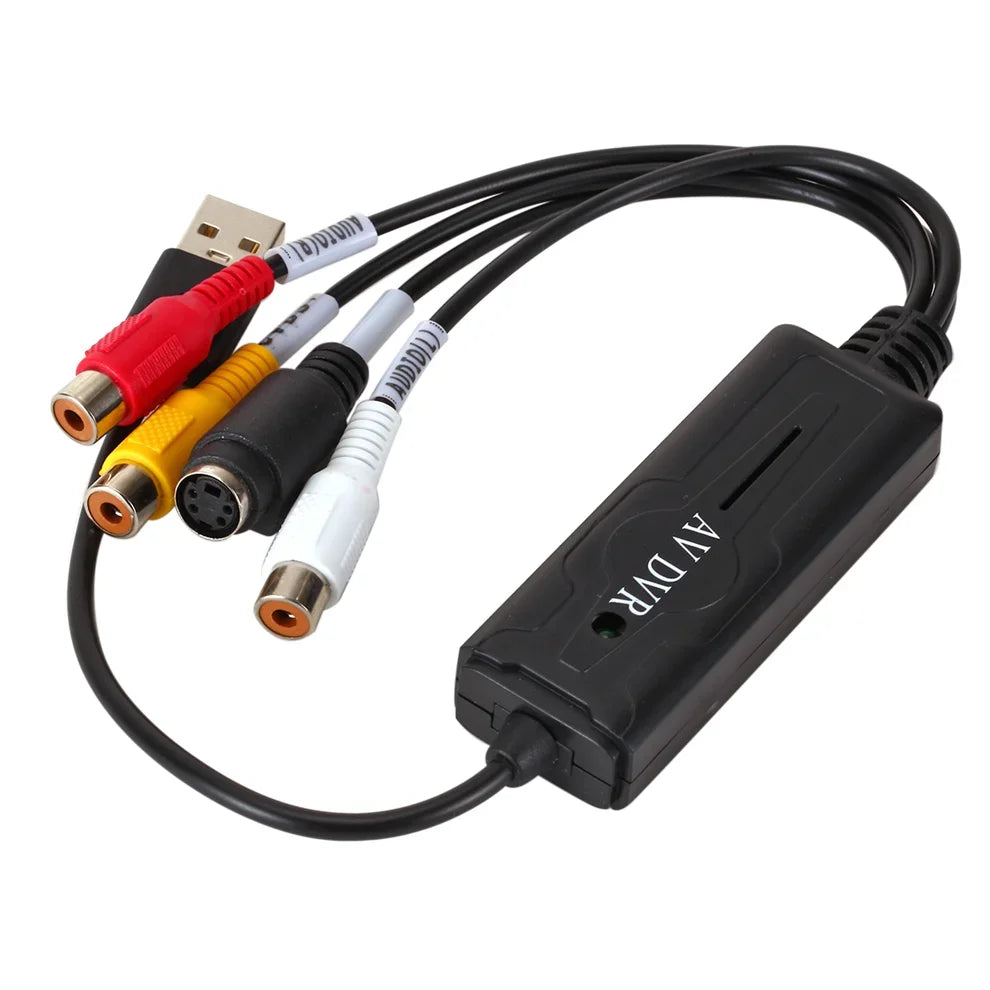 LccKaa AV RCA to USB 2.0 cable adapter converter Audio Video Capture Card Adapter PC CableS For TV DVD VHS capture device
