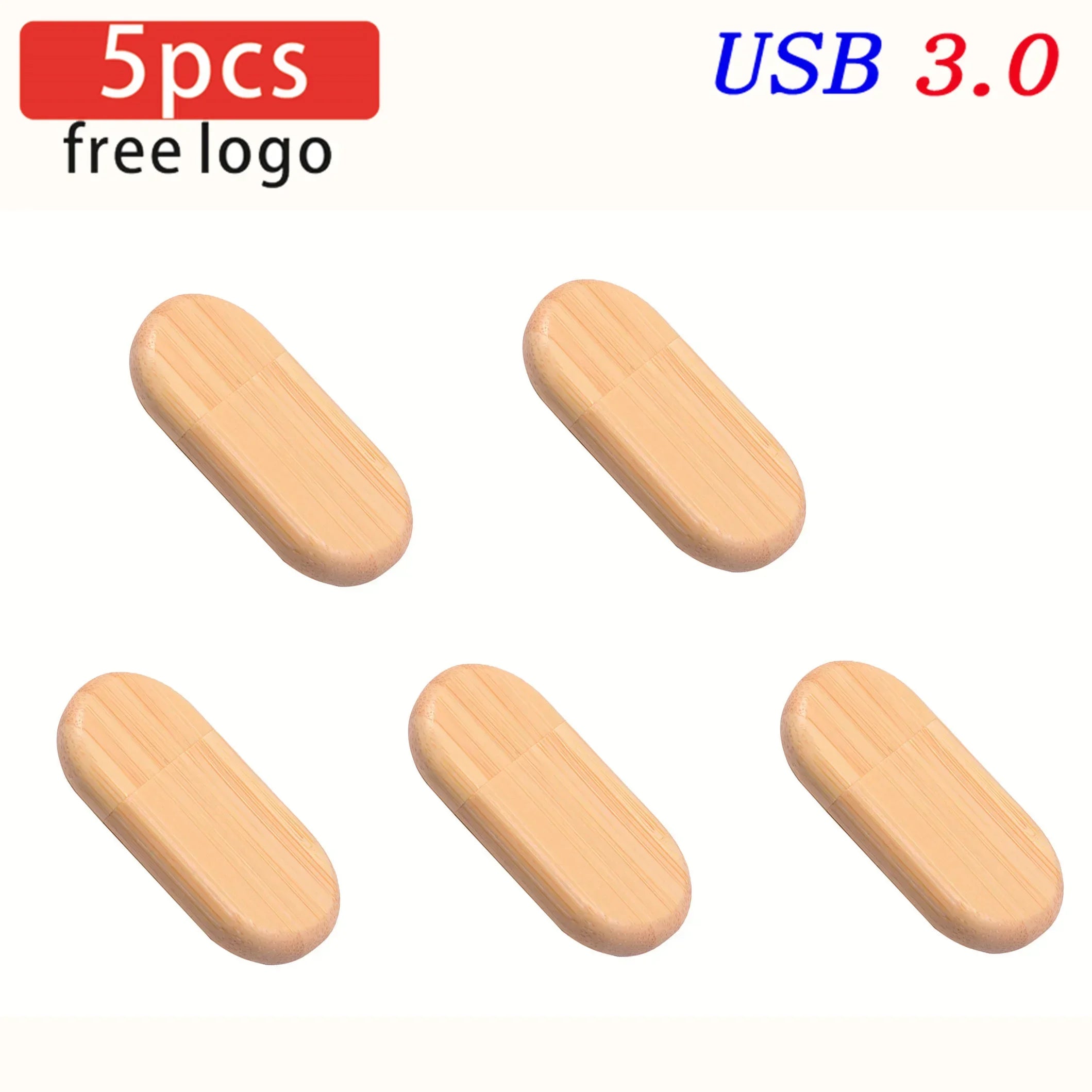 JASTER 5pcs/Lot USB 3.0 (Free LOGO) Wooden With Box Flash Drive Pendrive 4GB 8GB 16GB 32GB 64GB 128GB Memory Stick For Gift