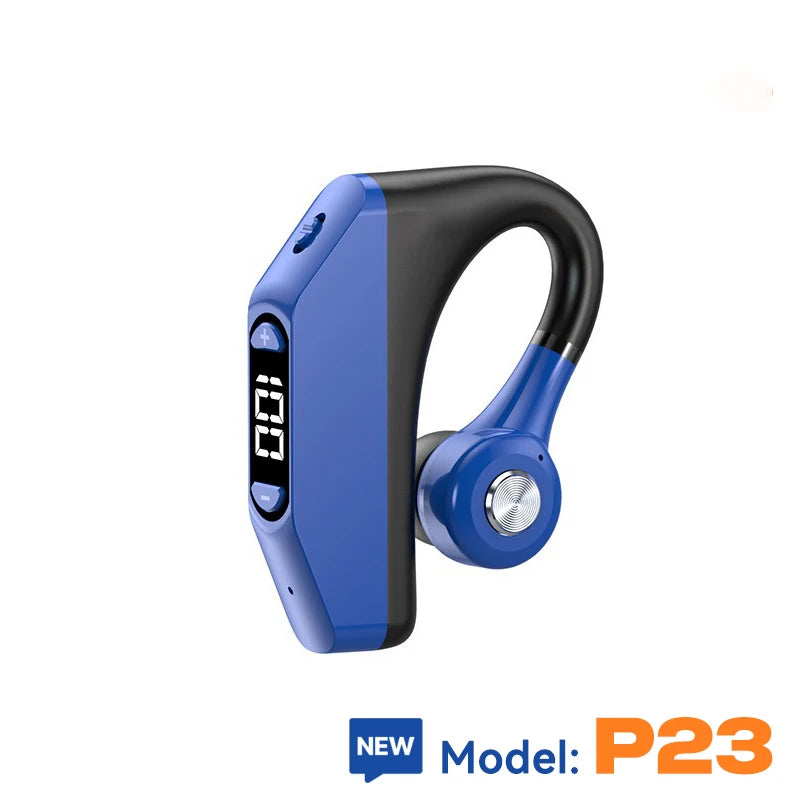 Business Wireless Earphone LED Display Ear Universal Ear-Hook With HD MIC Noice Cancelling Ultra-long Standby Bluetooth Headset