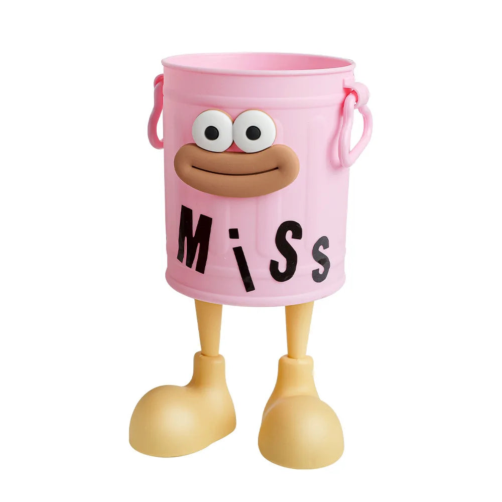 Cartoon Big Mouth Pencil Holder - Large Capacity Desk Organizer for Office & Home, Creative Decor for Boys & Girls Free stickers