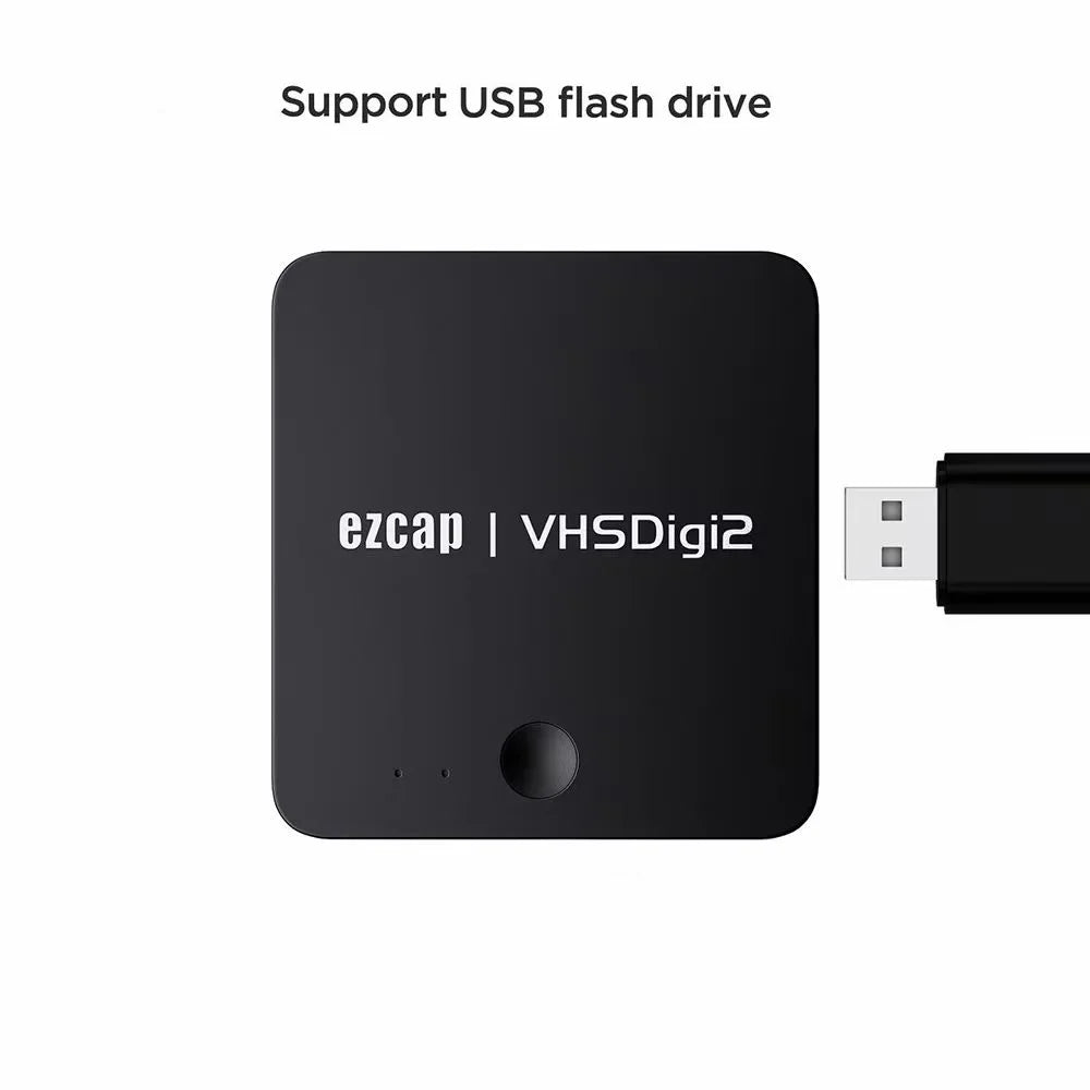 Analog Video Recorder AV Capture VHS To Digital Converter Video Tapes Transfers to Digital Format to USB for Hi8,DVD,VCR,DVR