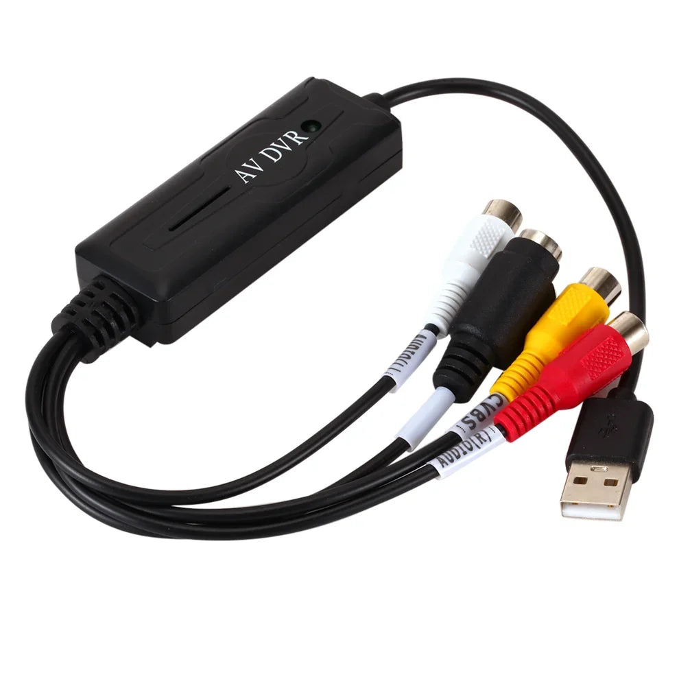 LccKaa AV RCA to USB 2.0 cable adapter converter Audio Video Capture Card Adapter PC CableS For TV DVD VHS capture device