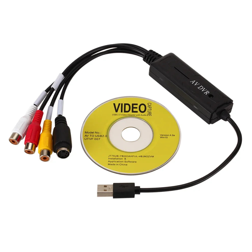 LccKaa AV RCA to USB 2.0 cable adapter converter Audio Video Capture Card Adapter PC CableS For TV DVD VHS capture device