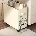 Foldable Rolling Storage Cart Under Desk Organizer, Mobile File Holder, Space-Saving Solution for Home Office Supplies & Books